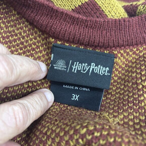 Harry Potter Gryffindor Cardigan Sweater Wizarding World Check Women's 3X - Picture 9 of 16